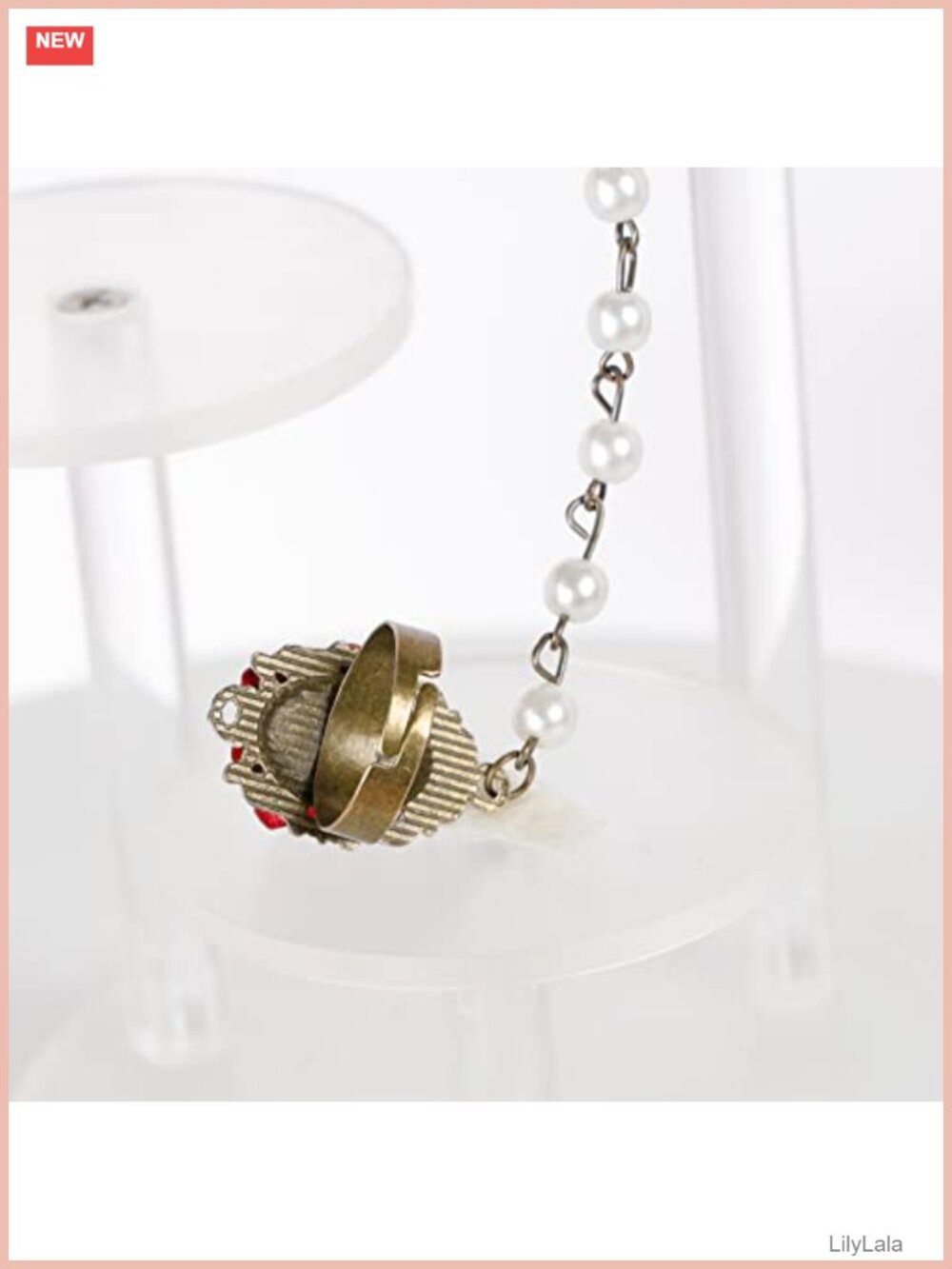 Lace Choker Necklace Bracelet Ring Set Gothic Victorian Charm Adjustable - Picture 4 of 4